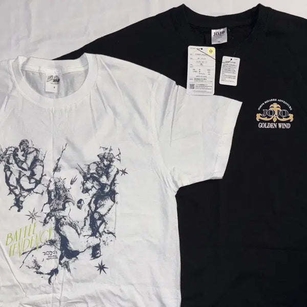 [BUNJANG] JoJo's Bizarre Adventure Part 1 & 5 T-Shirt Bundle Set / 죠죠 기둥 속 사내들 & 5부 티셔츠 2종 일괄
