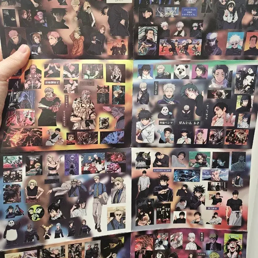 [BUNJANG] Jujutsu Kaisen Character Sticker Set (8 Sheets) / 주술회전 다꾸 스티커 8장 세트