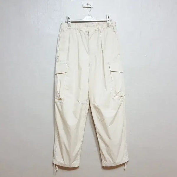 [BUNJANG] Uniqlo U Parachute Wide Cargo Pants Beige / 1착)유니클로U 하절기 파라슈트 와이드 카고 바지 30-36인치이하