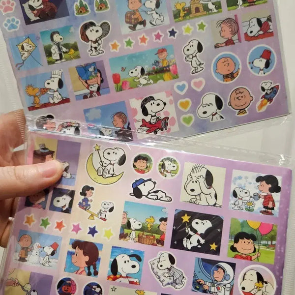 [BUNJANG] Snoopy Sticker Set (8 Sheets) / 스누피 스티커 8장세트