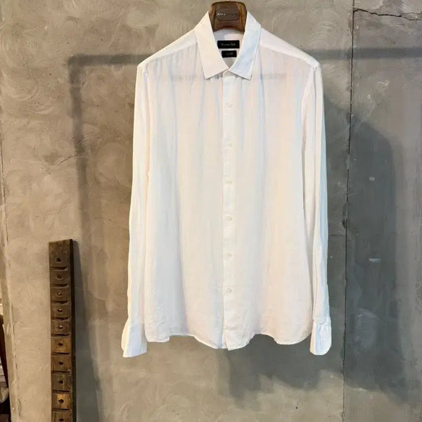[BUNJANG] Massimo Dutti Linen White Shirt Men's 105 / 마시모두띠 린넨 화이트 셔츠 남성105