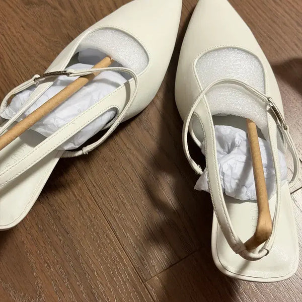 [BUNJANG] Pale J.d.e PJ Color Slingback Shoes Ivory / (새상품)페일제이드 PJ Color Slingback 슬링백 구두 아이보리 M
