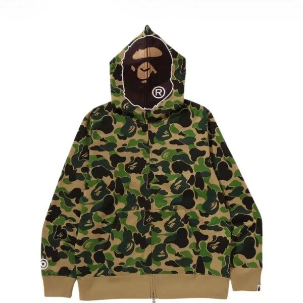 [BUNJANG] BAPE ABC Camo Second Ape Full Zip Hoodie / 베이프 abc카모 세컨드 에이프 풀 집 후디