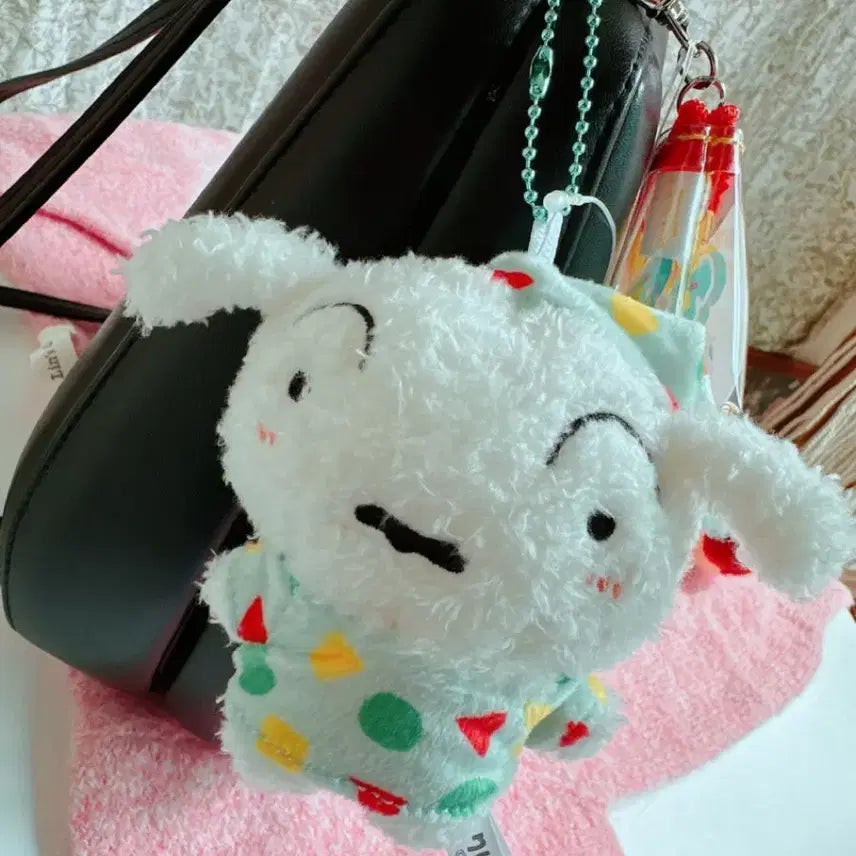 [BUNJANG] Crayon Shin-chan Shiro Chain Charm / 짱구 흰둥이 가방키링