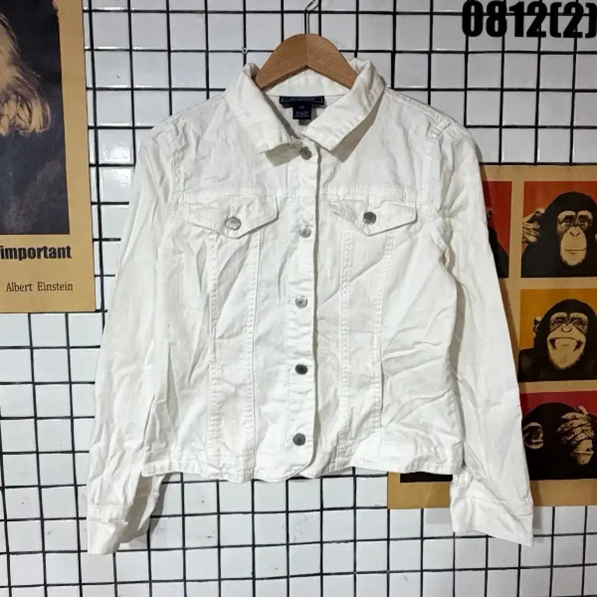 [BUNJANG] 0812 White Denim Jacket / 데님 자켓 화이트 0812