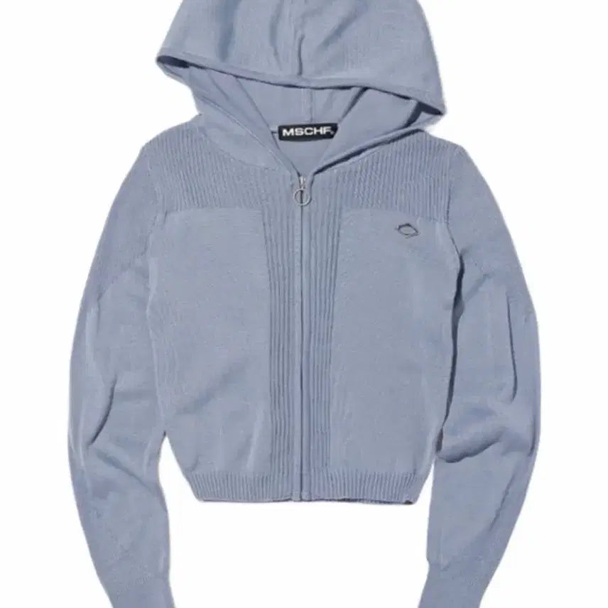 [BUNJANG] Mischief Rhombus Knitted Hoodie Zip-Up Blue / 미스치프 롬버스 니티드 후드