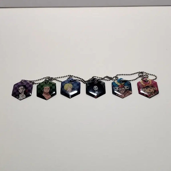 [BUNJANG] One Piece Wano Country Metal Keyring Charm Set (6 Types) / 원피스 와노쿠니 메탈 키링 메탈챰 6종 일괄
