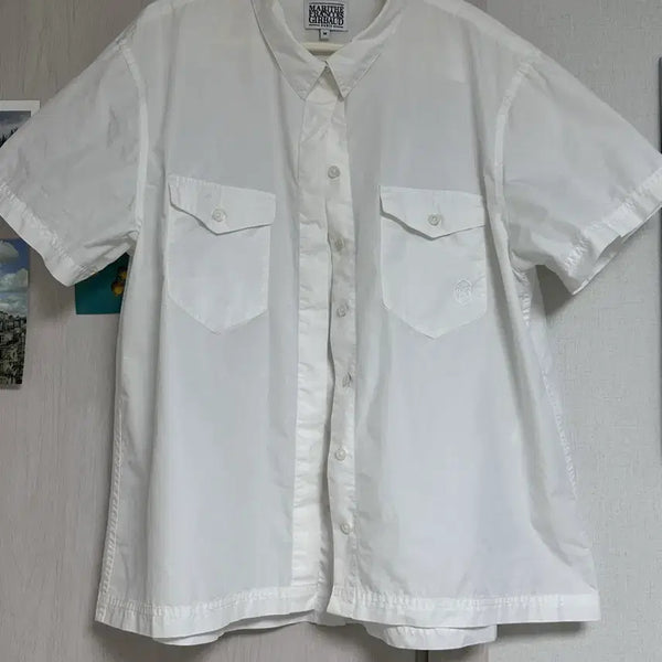 [BUNJANG] Marithe Francois Girbaud Short Sleeve Shirt White / 마리떼 반팔 셔츠