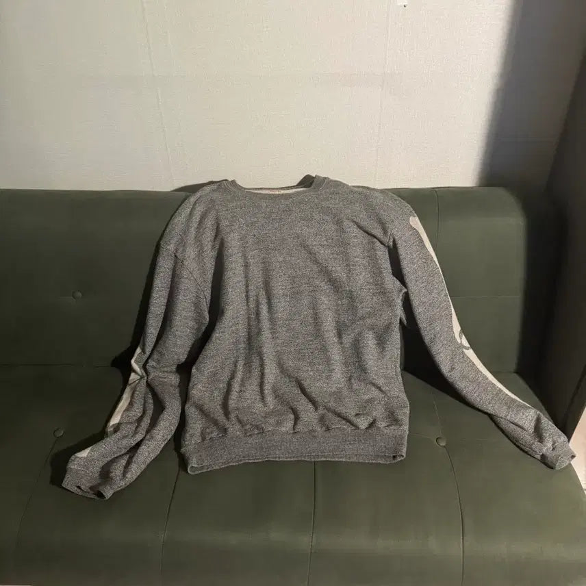 [BUNJANG] Kapital Fleece Big Crewneck Sweat Header Charcoal / 캐피탈 플리스 빅 크루넥 스웻 헤더 차콜 5사이드