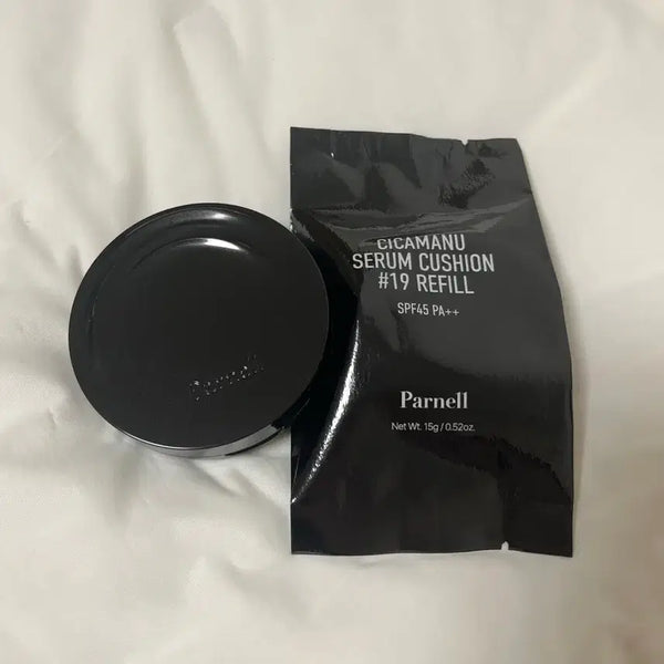 [BUNJANG] Parnell Cicamanu Serum Cushion (19 Light Beige) - Holiday Edition Set with Refill / 파넬 시카마누 세럼 쿠션 19호 본품+리필 홀리데이