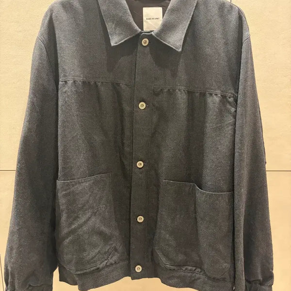 [BUNJANG] SAJJUD CREU Wool Blue Jong Charcoal Black Jacket L Size / 사쥬드크레 울블루죵 L사이즈 차콜블랙