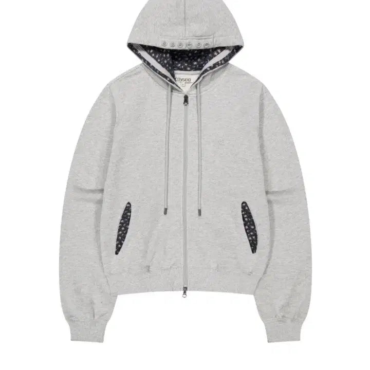 [BUNJANG] Koios Flower Point Zip-Up Hoodie Melange Grey Size 2 / 코이세이오 flower point zip-up hoodie / melange grey / 2사이즈
