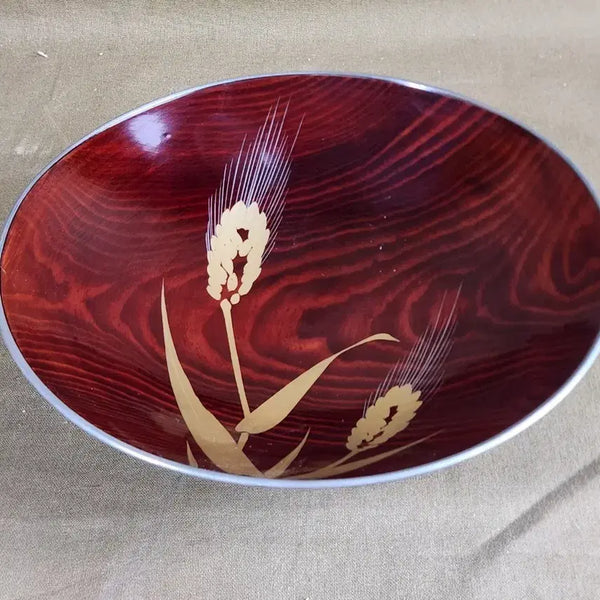 [BUNJANG] Natural Wood Lacquerware Snack Bowl with Gold Inlay / 일본에서온 천연목 옻칠과자그릇