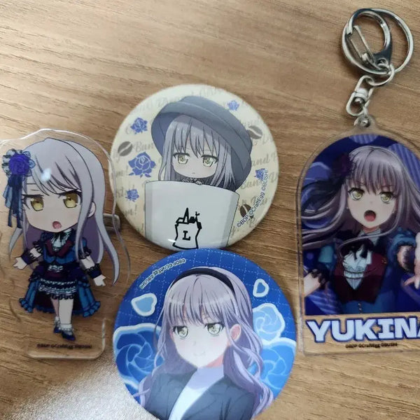 [BUNJANG] Minato Yukina Badge, Acrylic Stand, Keychain Set / 미나토 유키나 뱃지,아크릴,키링