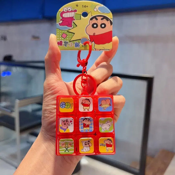[BUNJANG] Crayon Shin-chan 9-Key LED Keyboard Keycap Keyring / 짱구 9구 LED 키보드 키캡 키링