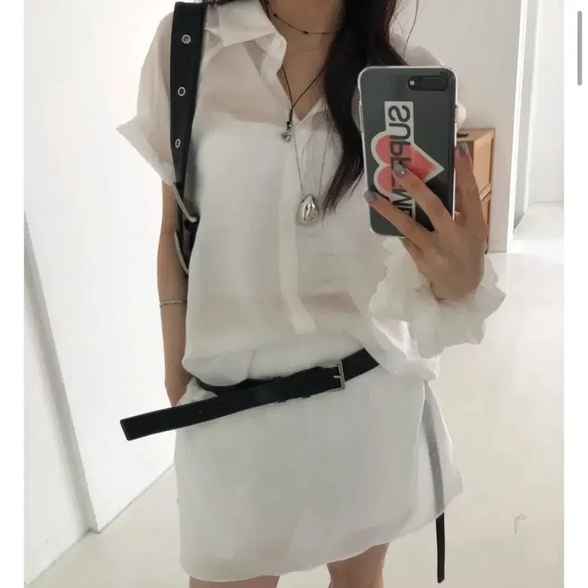 [BUNJANG] LITKIM Shirt + Skirt Set / 릿킴 셔츠+치마