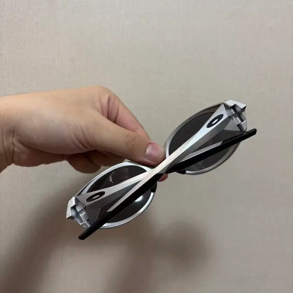 [BUNJANG] Oakley Eye Jacket Black Sunglasses Silver Frame / 오클리 아이 자켓 검정 선글라스 은색 테라