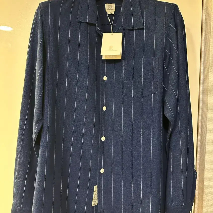 [BUNJANG] Bastong 219 Indigo Stripe Shirt S / 바스통 219 인디고  스트라이프 셔츠 s