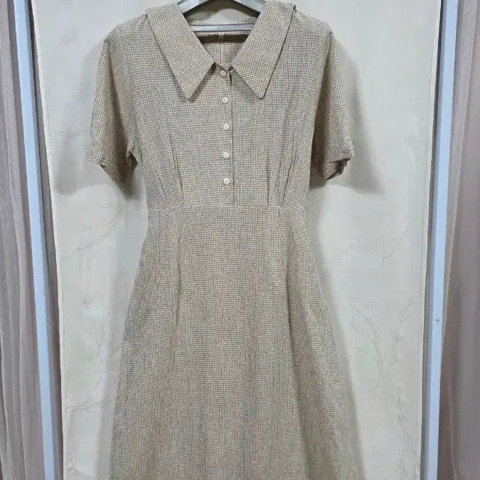 [BUNJANG] Linen Collar Long Dress / 고급스러운린넨카라롱원피스(55)