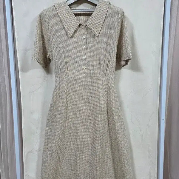[BUNJANG] Linen Collar Long Dress / 고급스러운린넨카라롱원피스(55)