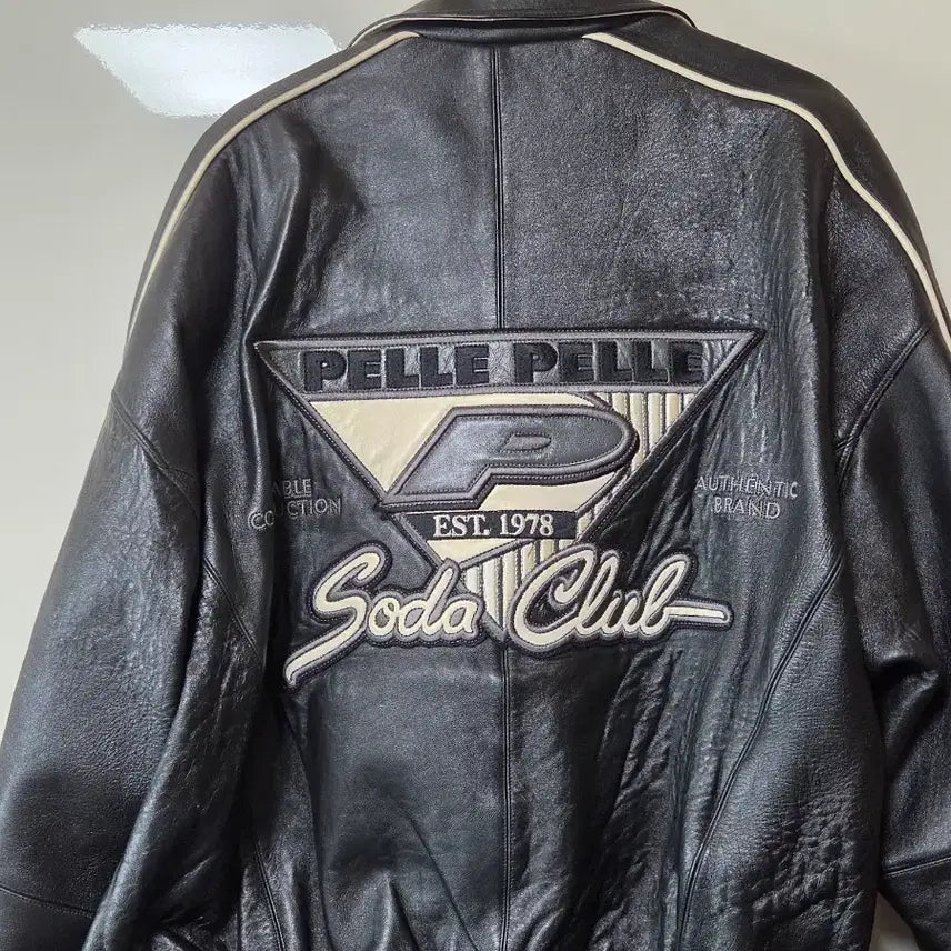 [BUNJANG] PellPeel Soda Club Leather Jacket / 펠레펠레 소다클럽 가죽 자켓