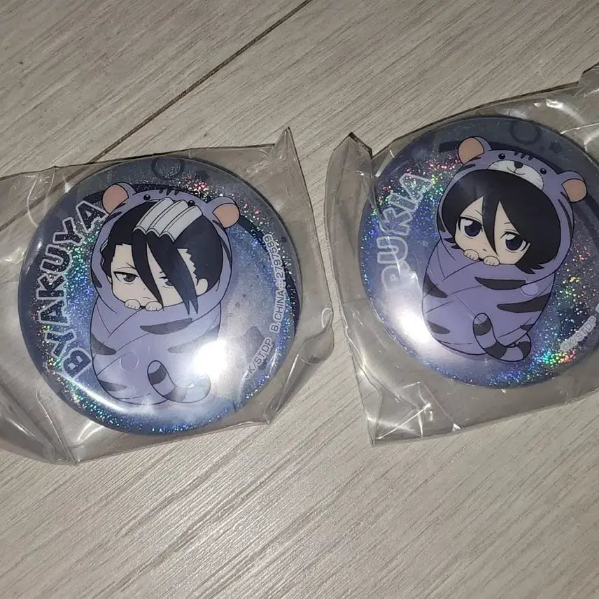 [BUNJANG] Bleach Podagi Gacha Pin Buttons Byakuya + Rukia Bundle Set / 블리치 포대기 가챠 아소토 c상 핀버튼 뱌쿠야+루키아 일괄
