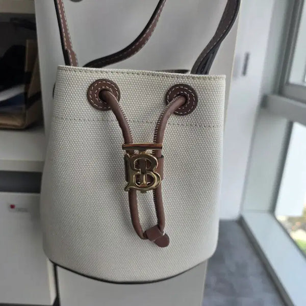 [BUNJANG] Burberry TB Monogram Canvas Bucket Bag 17 / 버버리 TB모노그램 캔버스 버킷백17
