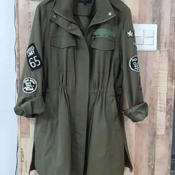 [BUNJANG] MUZAK Khaki Patch Field Jacket / 무자크 카키색 패치 야상 자켓