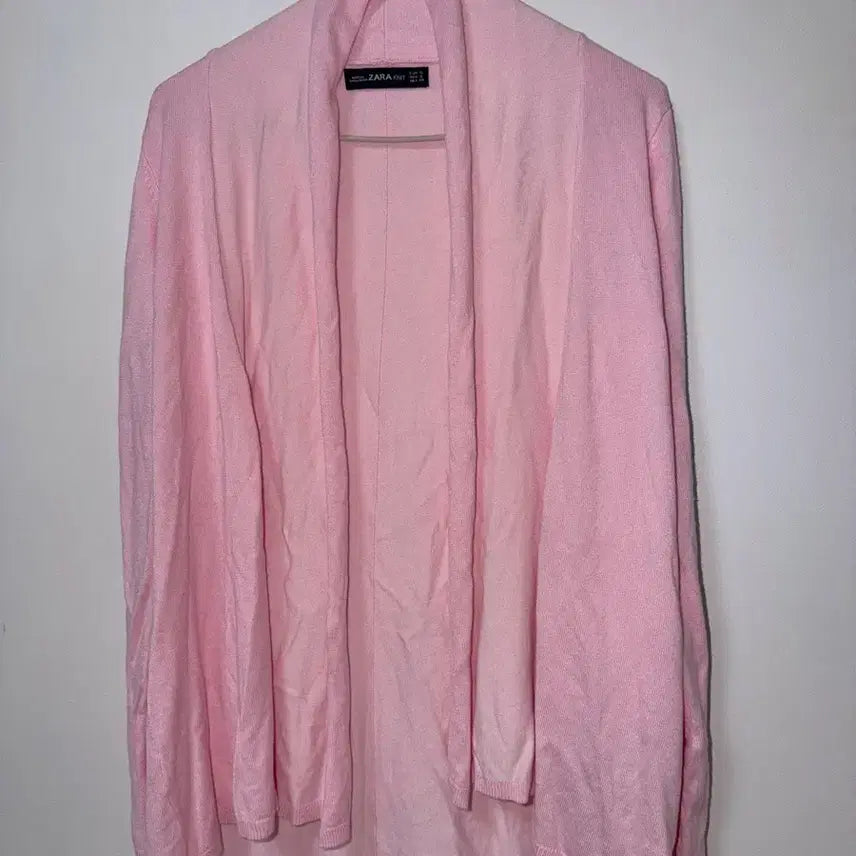 [BUNJANG] ZARA KNIT Pink Cardigan S / ZARA KNIT 자라 연핑크 딸기우유색 가디건 S