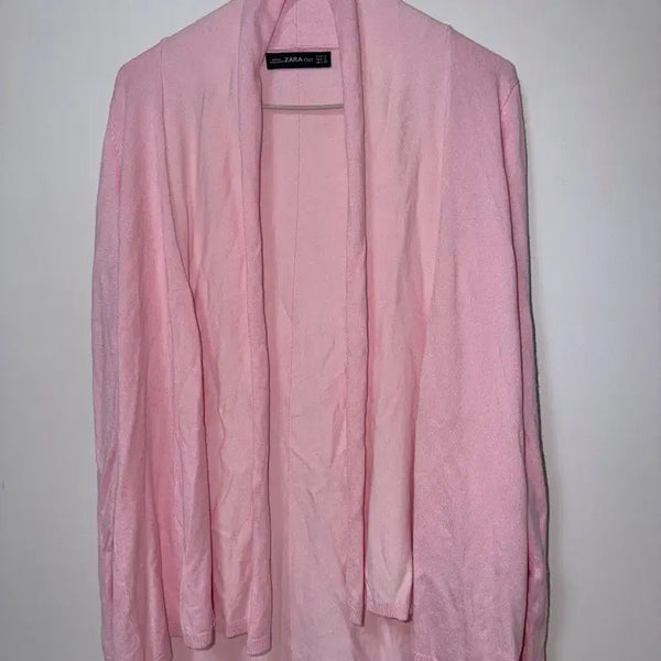 [BUNJANG] ZARA KNIT Pink Cardigan S / ZARA KNIT 자라 연핑크 딸기우유색 가디건 S