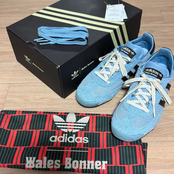 [BUNJANG] Adidas Wales Bonner SL 76 Ash Blue Sneakers (285) / 아디다스 웨일스 보너 sl 76 285 애쉬 블루 하늘