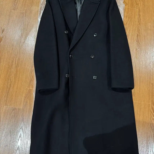 [BUNJANG] Coour MTR Oversized Double Long Coat Black / [M] 쿠어 MTR 오버핏 더블 롱 코트 블랙