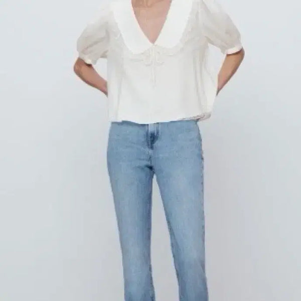 [BUNJANG] ZARA Lace Combo Top Small / ZARA 레이스 콤비 탑 s