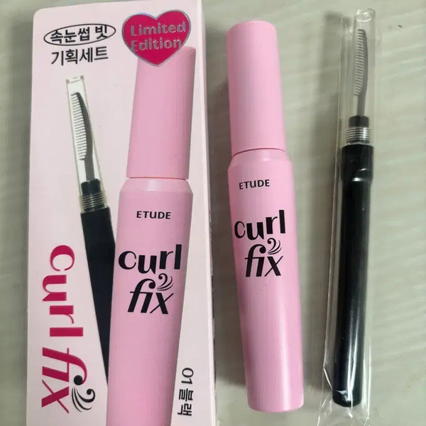 [BUNJANG] Etude Curl Fix Mascara 01 Black (Limited Edition Set) / (새상품) 에뛰드 컬 마스카라