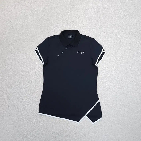 [BUNJANG] Wide Angle Women's Short Sleeve Polo T-Shirt Golf Wear / (90)와이드앵글 여성 반팔 티셔츠 카라티 골프웨어 W4625