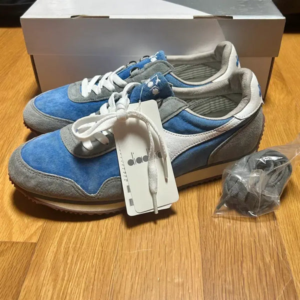 [BUNJANG] Diadora Heritage Sneakers Blue/Gray / 디아도라 헤리티지 스니커즈 블루/그레이