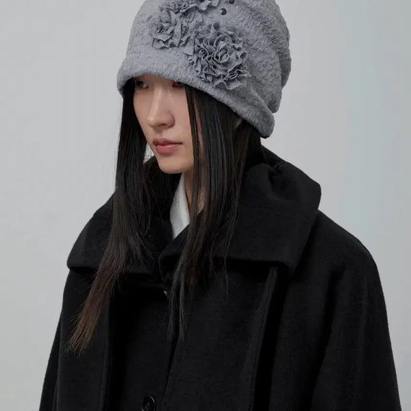 [BUNJANG] Flare Up Ruffle Shirring Beanie (Gray) / 플레어업 비니 Ruffle Shirring Beanie (FL-740_Gray)