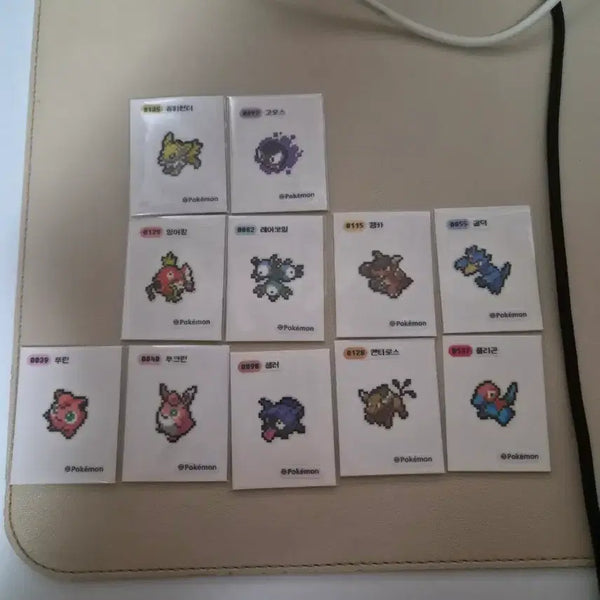 [BUNJANG] Pokemon Pixel Stickers (Set of 11) / 포켓몬 픽셀 띠부씰 팔아요