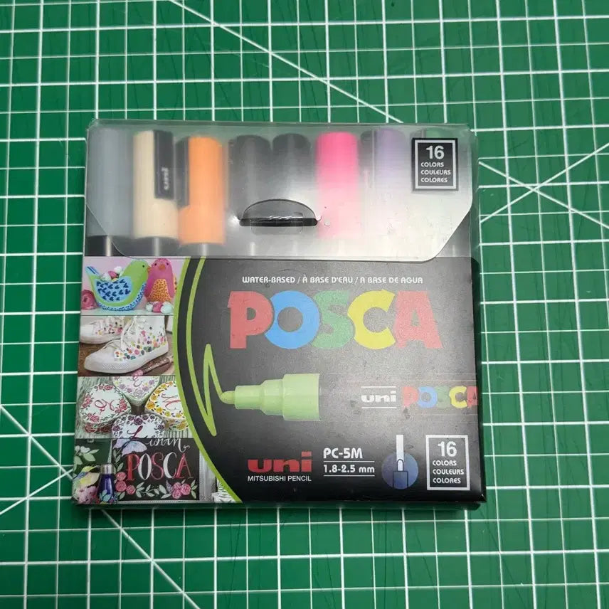 [BUNJANG] Uni Posca PC-5M 16-Color Set / 유니 포스카 PC-5M 16색 세트