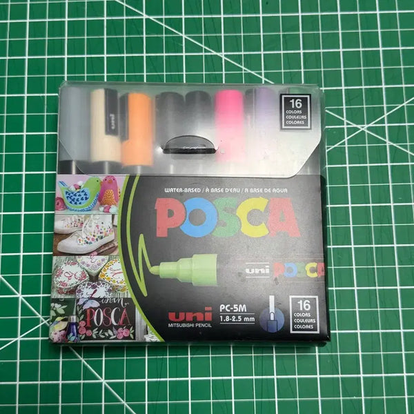 [BUNJANG] Uni Posca PC-5M 16-Color Set / 유니 포스카 PC-5M 16색 세트