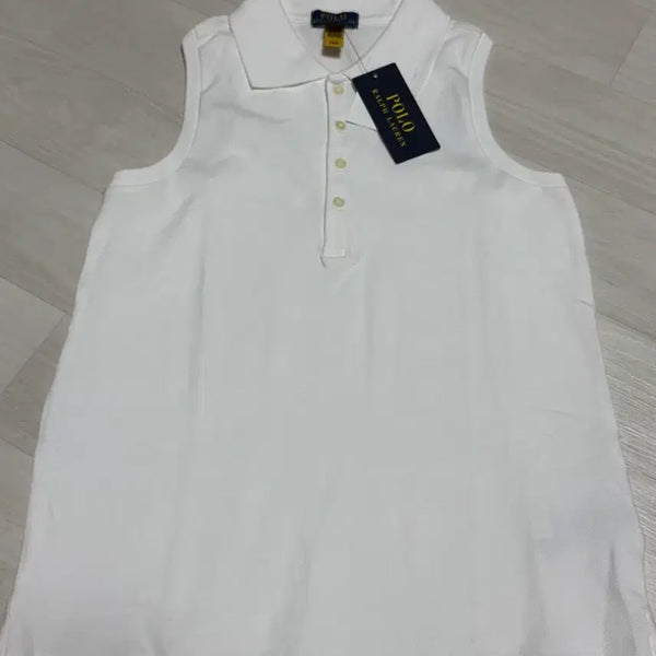 [BUNJANG] Polo Ralph Lauren White Sleeveless Polo Shirt L/G / 폴로 랄프로렌 화이트 민소매 카라셔츠 L/G