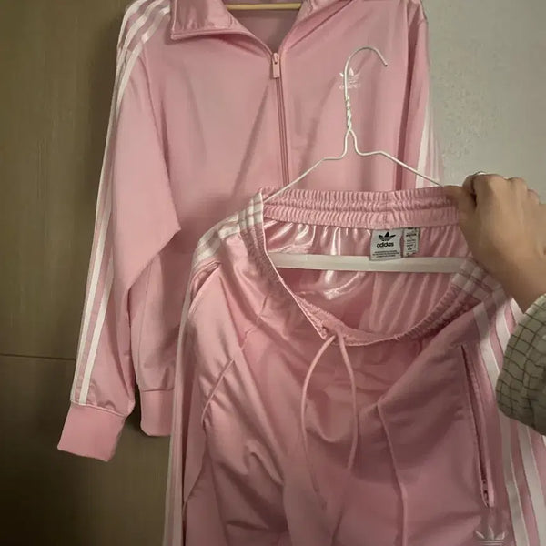 [BUNJANG] Adidas Pink Training Set / 일괄)아디다스 핑크 져지 트레이닝 바지 세트 양산형 지뢰계 대대장 하이틴