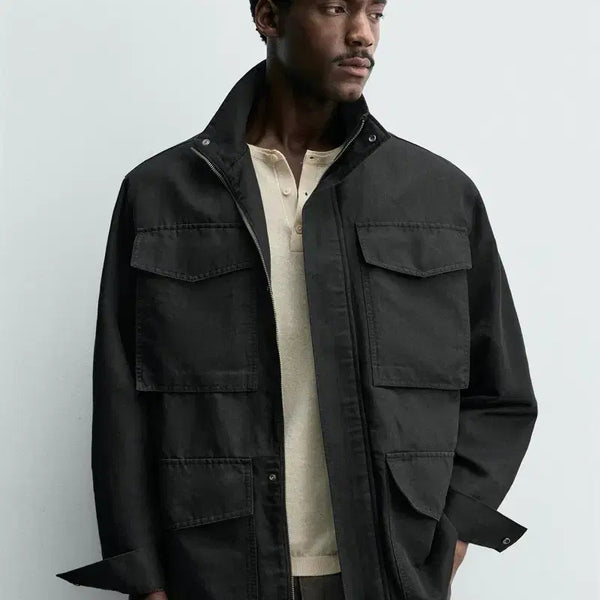 [BUNJANG] Zara Washed Utility Pocket Overshirt Jacket (Military, Field Jacket) / M] 자라 워싱 유틸리티 포켓 오버 셔츠 자켓 (밀리터리, 필드 자켓) M65
