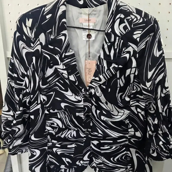[BUNJANG] Laurel Black & White Pattern Jacket / Laurel 블랙앤화이트 패턴 자켓