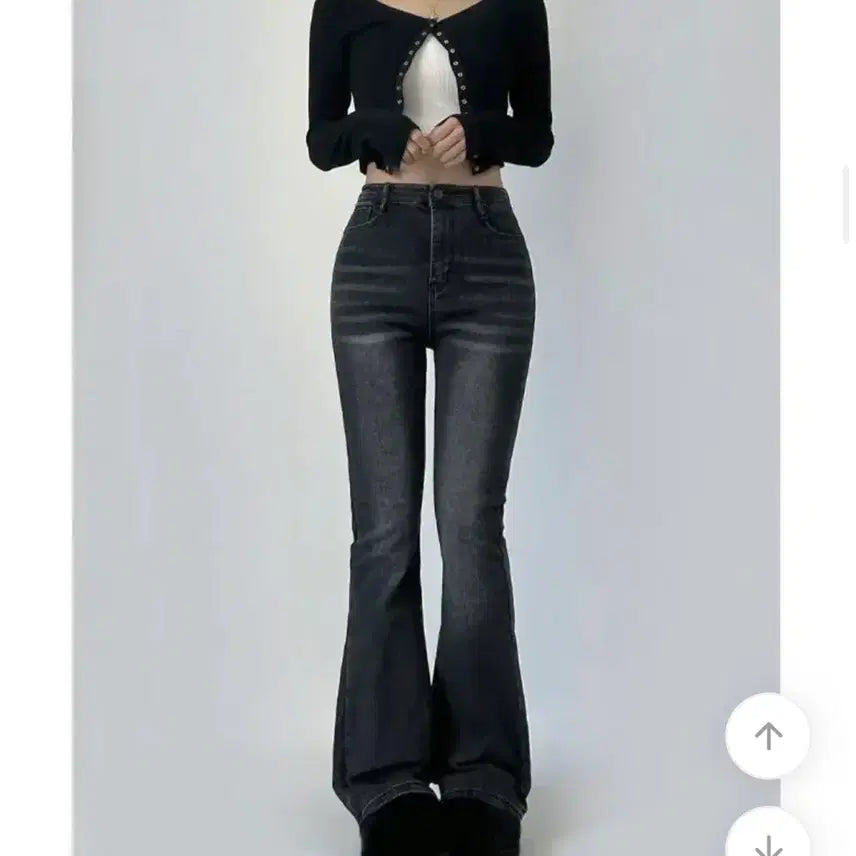 [BUNJANG] Mio Bootcut Denim Jeans / 에이블리 미오 부츠컷 데님 청바지