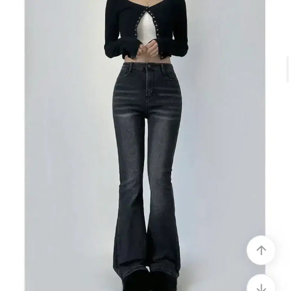 [BUNJANG] Mio Bootcut Denim Jeans / 에이블리 미오 부츠컷 데님 청바지