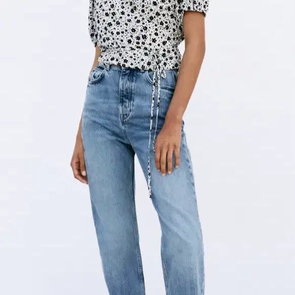 [BUNJANG] ZARA Floral Print Cross Top / ZARA 플로랄 프린트 크로스 탑L