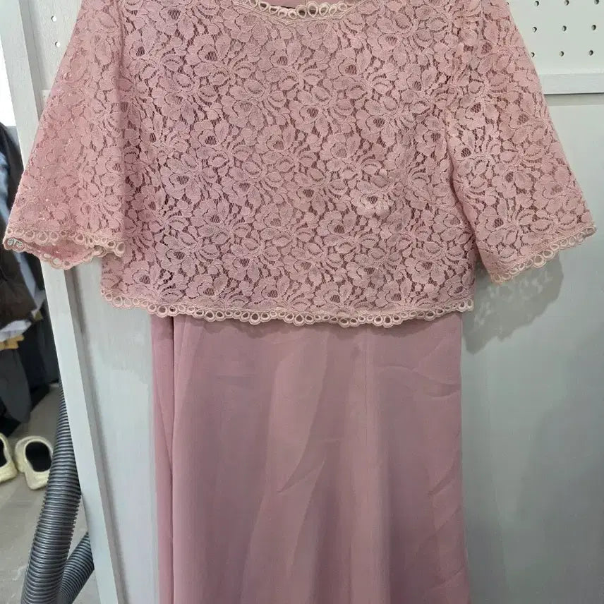 [BUNJANG] KL by Lynn Pink Lace Dress Size 77 / KL by Lynn 핑크 레이스 원피스 77