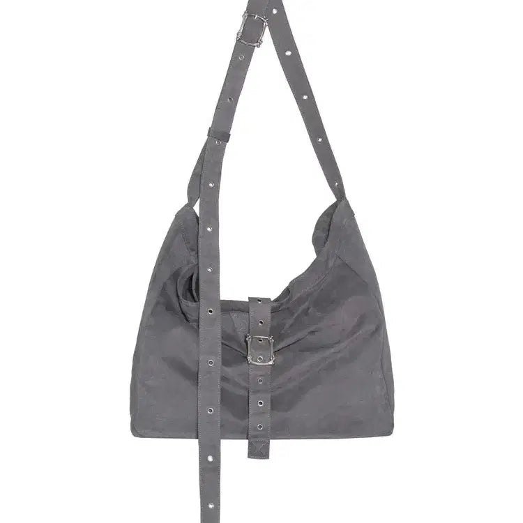 [BUNJANG] MJD x Kamien Bon Buckle Big Bag Charcoal Canvas / MJD X 카미엔 본 버클 빅 백 캔버스 차콜