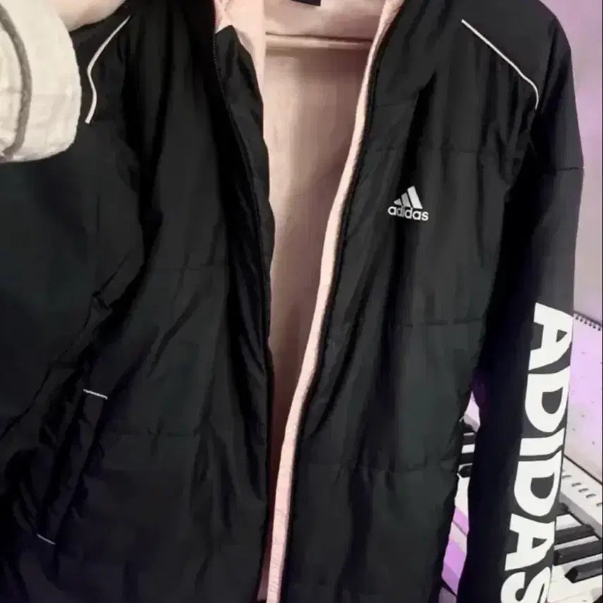 [BUNJANG] Adidas Vintage Puffer Jacket / 아디다스 검핑 딸기우유 희귀 양산형 빈티지 패딩 판매